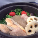 冬料理_茜鱒と旬菜の蒸鍋